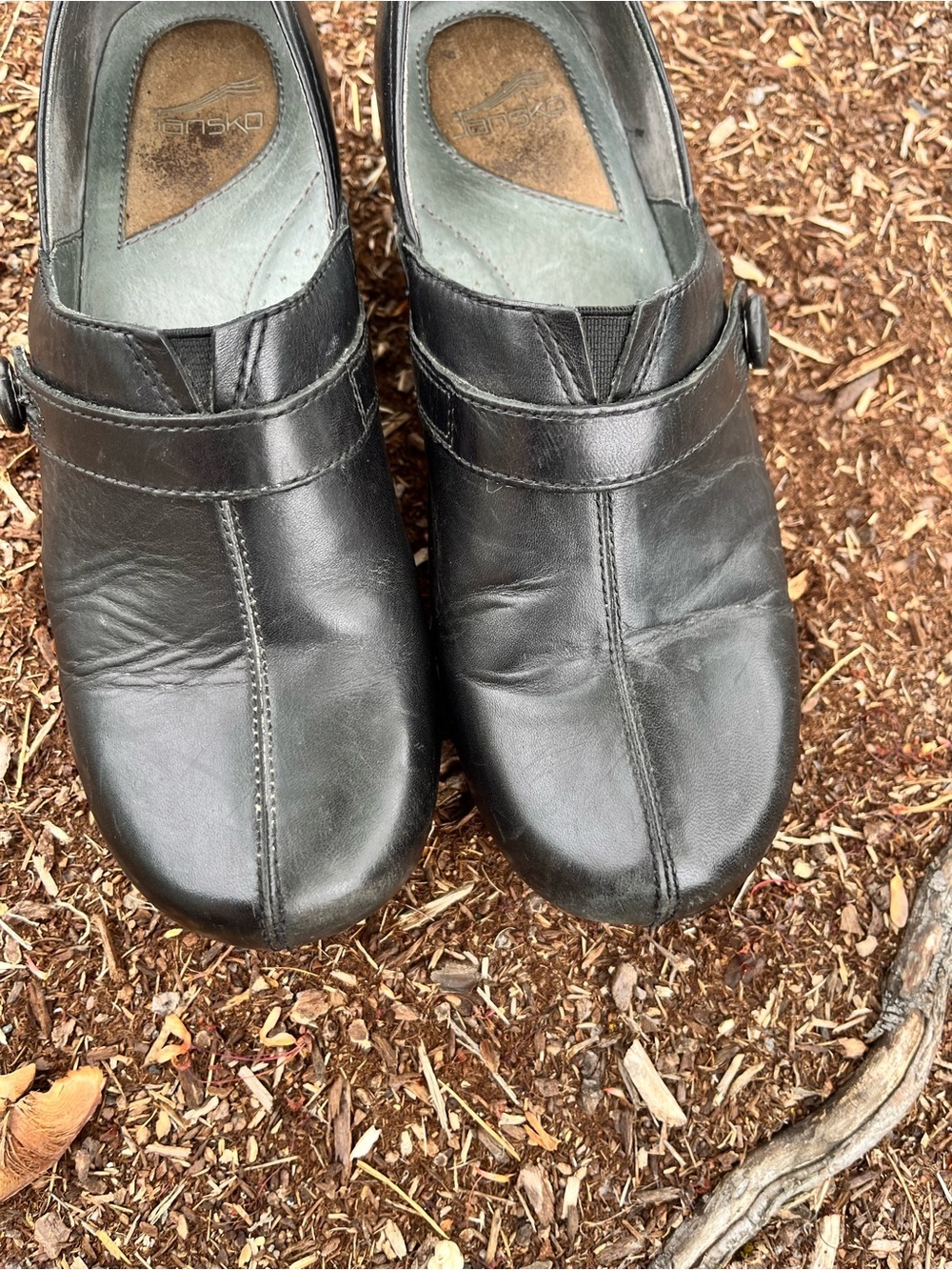 Dansko Marcelle Black Leather Mary Jane Clogs Shoes Size 40/ US size 9.5 Comfort - Picture 6 of 10